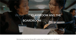 Desktop Screenshot of nonprofitleadershipcollaborative.org