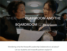 Tablet Screenshot of nonprofitleadershipcollaborative.org